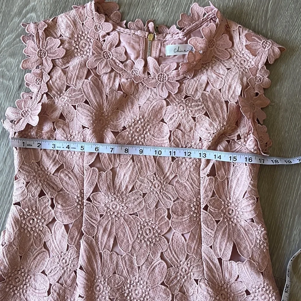 SOLD Chicwish Pink Lace Dress, Size L - Picture 3 of 10
